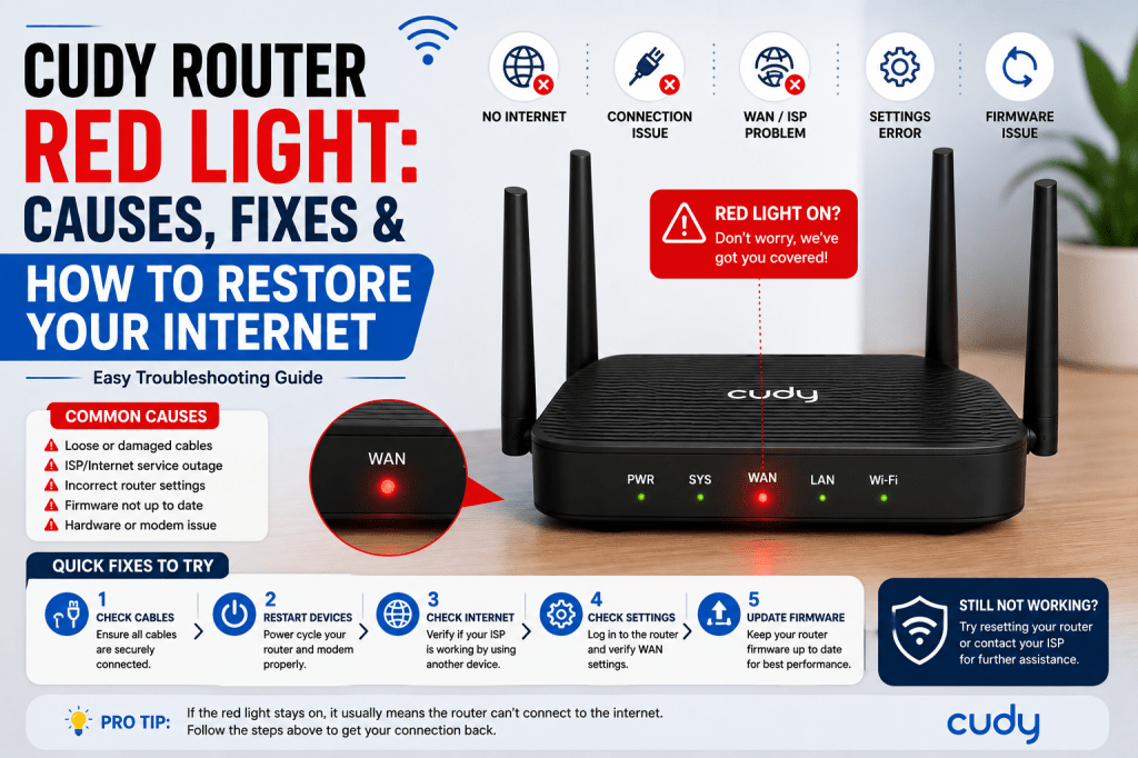 How to Fix the Red Light on Your Cudy&nbsp;Router